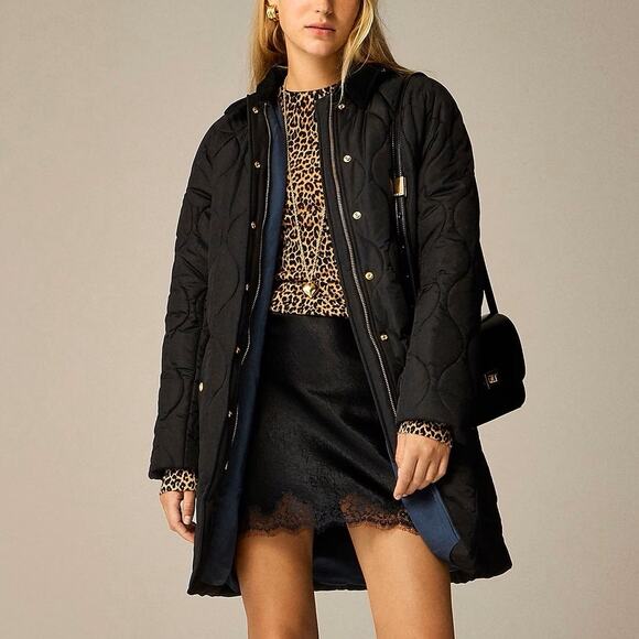 NWT Crew Stowe Puffer Jacket Hooded Quilted Primaloft Mid